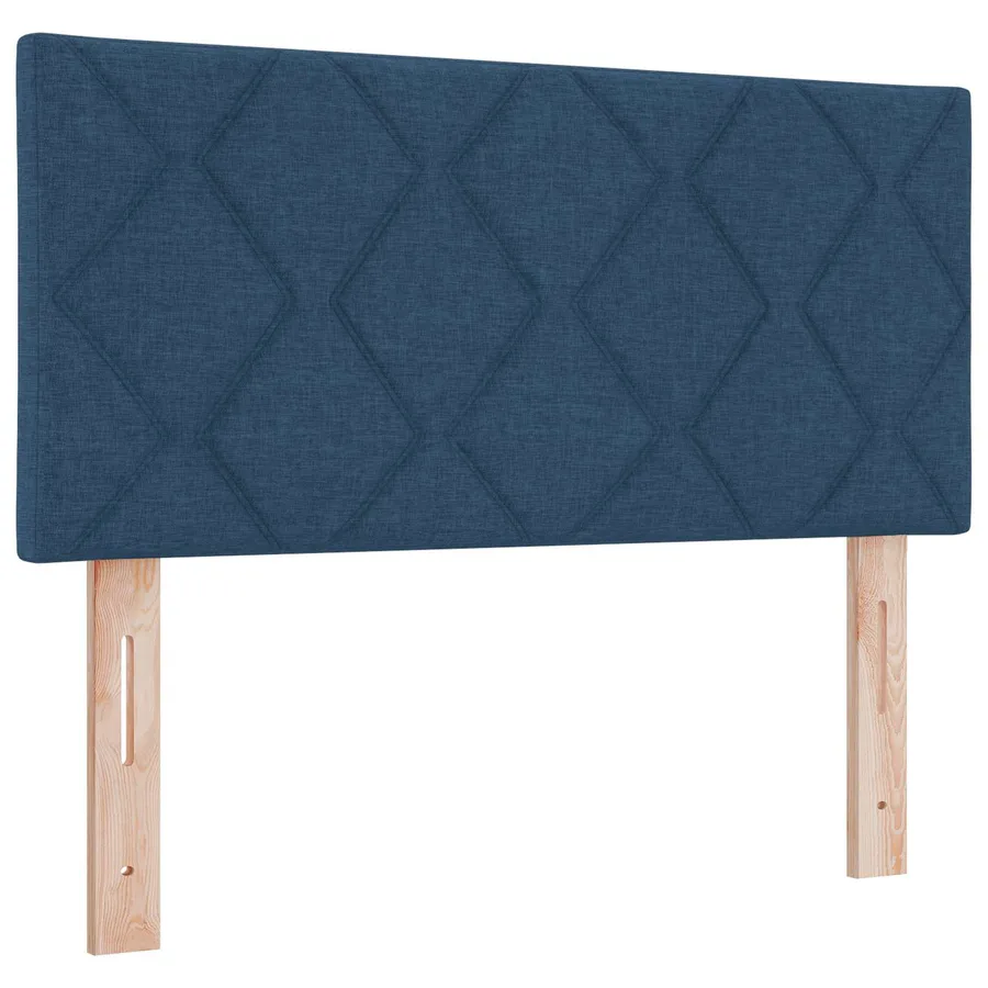 Lit boxspring avec matelas Bleu 90 x 200 cm Tissu - 3