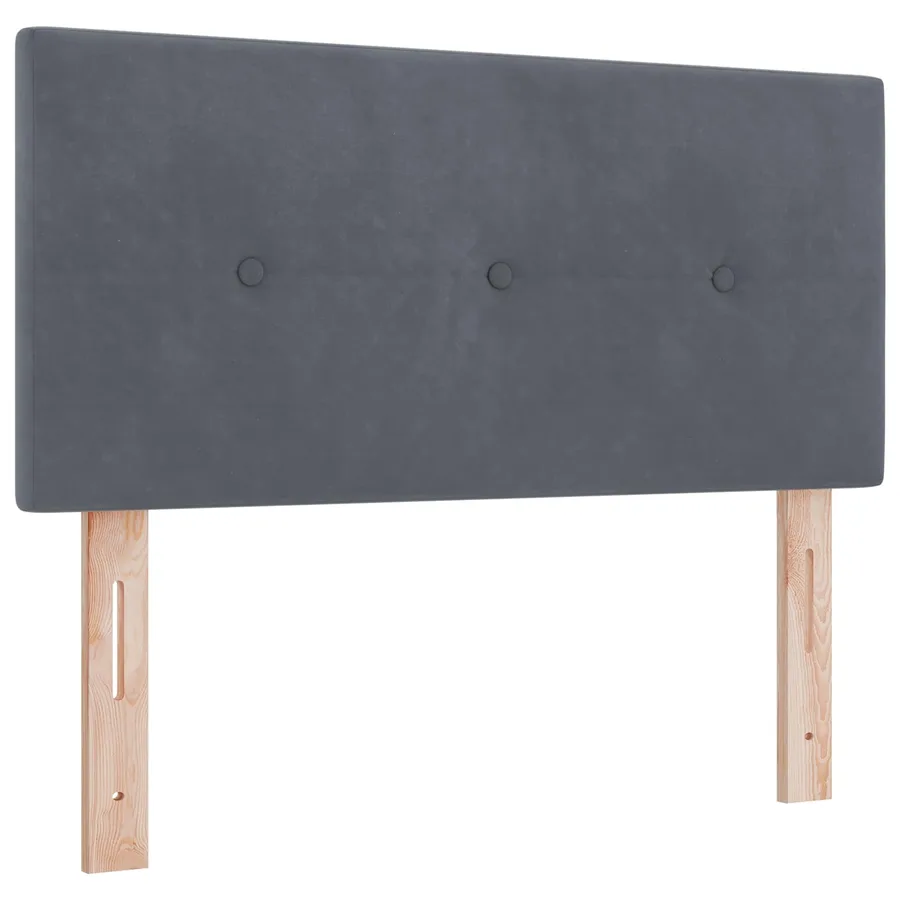 Lit boxspring avec matelas Gris foncé 120 x 200 cm Velours - 3
