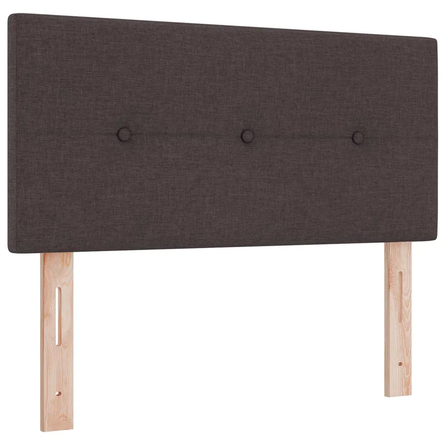 Lit ottoman avec matelas Marron foncé 90 x 190 cm Tissu - 3