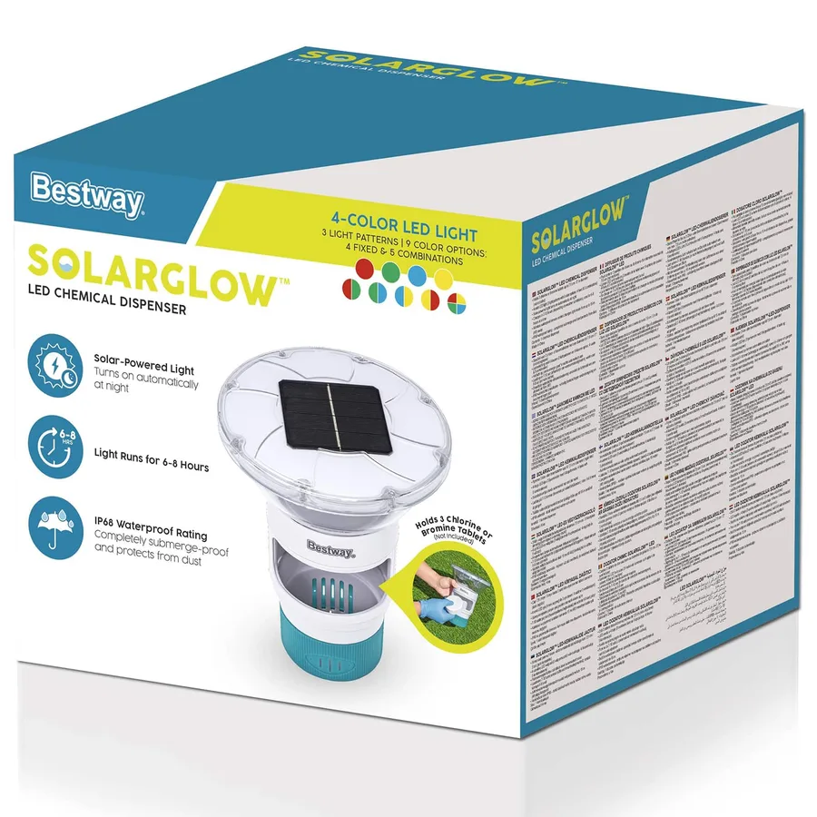 Bestway Lumière solaire flottante Blanc Ø 7,6 cm PC et ABS - 11