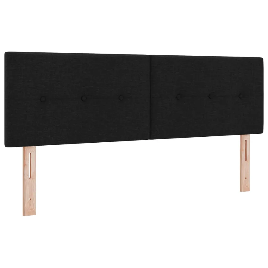 Lit boxspring avec matelas Noir 140 x 190 cm Tissu - 3