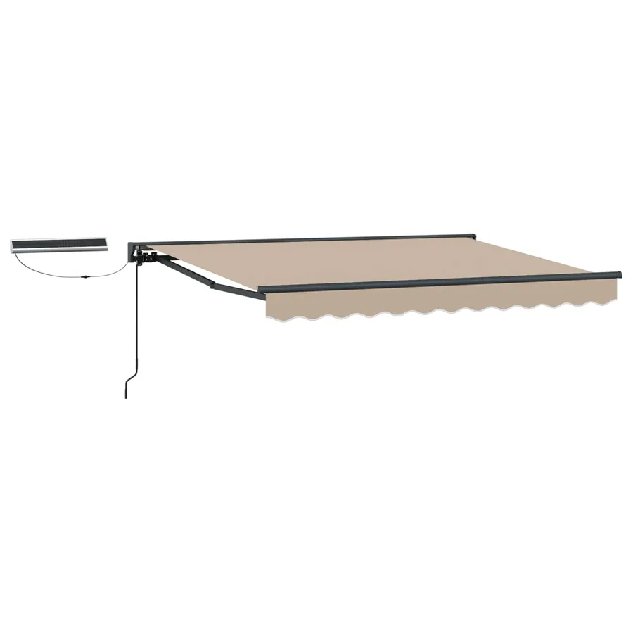 Auvent rétractable électrique Beige et Anthracite 3 x 2 m - 2