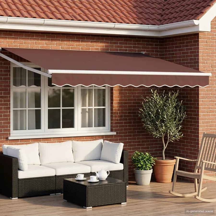 Auvent rétractable électrique Marron 3 x 2 m