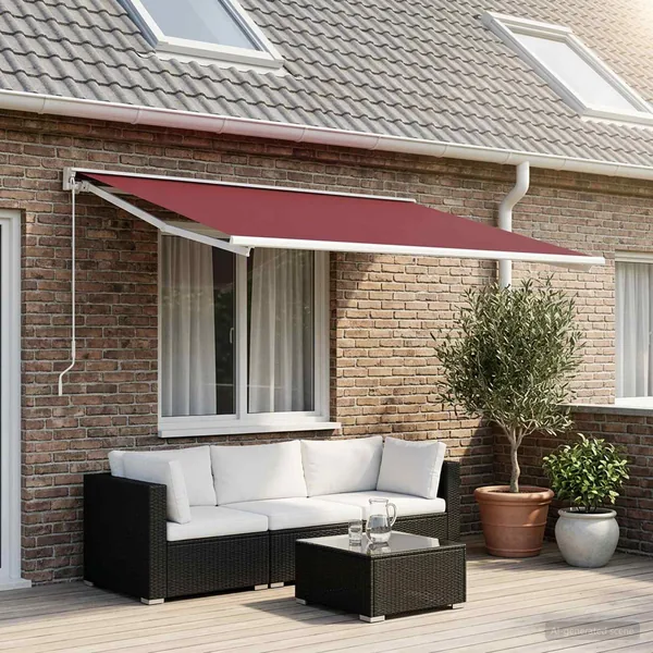 Toile de rechange pour auvent Rouge bordeaux 400 × 350 cm