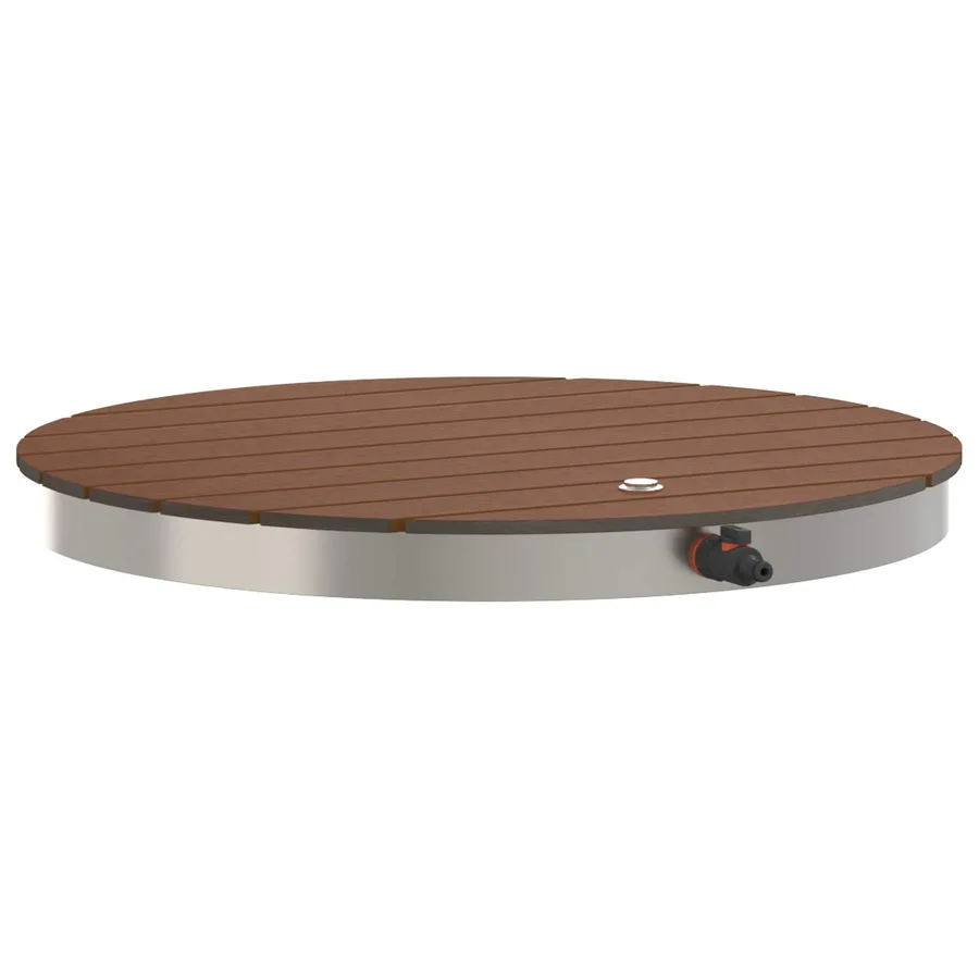 Douche de jardin WPC et Acier inoxydable 201 Marron - 2