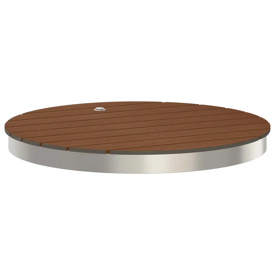 Douche de jardin WPC et Acier inoxydable 201 Marron - 4