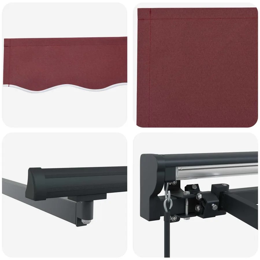 Auvent rétractable manuel Bordeaux 2,5 x 2 m - 7