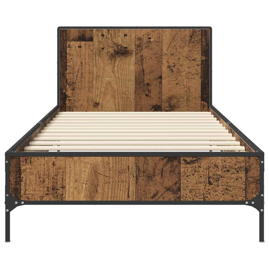 Cadre de lit avec tête de lit Bois ancien 80 x 200 cm - 3