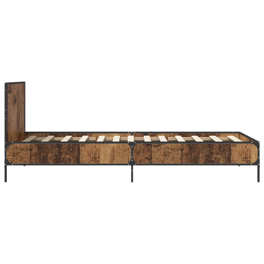 Cadre de lit avec tête de lit Bois ancien 80 x 200 cm - 4