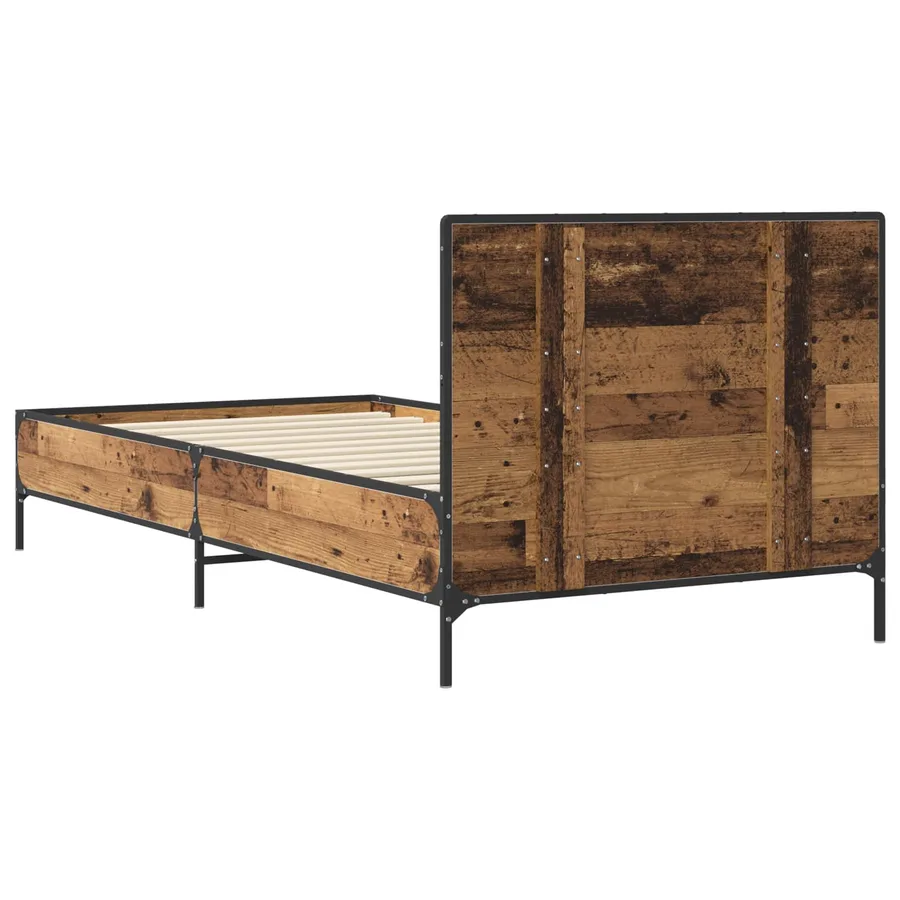 Cadre de lit avec tête de lit Bois ancien 80 x 200 cm - 5
