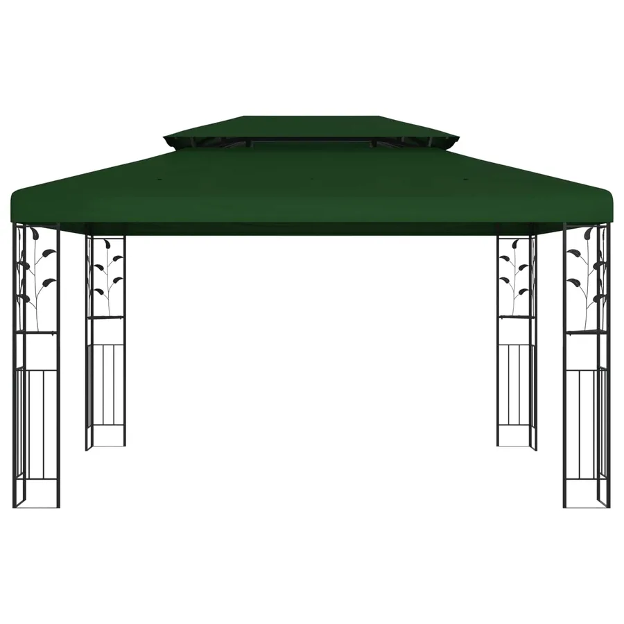 Pavillon 3,97 x 2,96 x 2,68 m Vert Polyester et Acier - 2