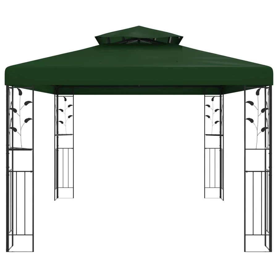 Pavillon 3,97 x 2,96 x 2,68 m Vert Polyester et Acier - 3