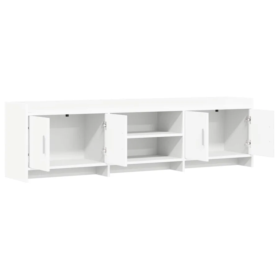 Meuble TV 168 x 33 x 47 cm Blanc Bois d'ingénierie - 4