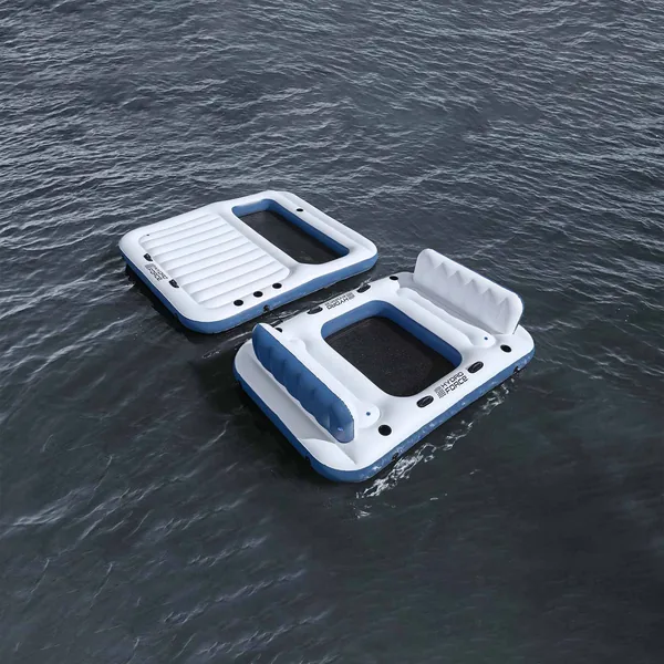 Bestway Île flottante Hydro-Force 2 pcs Blanc et bleu PVC
