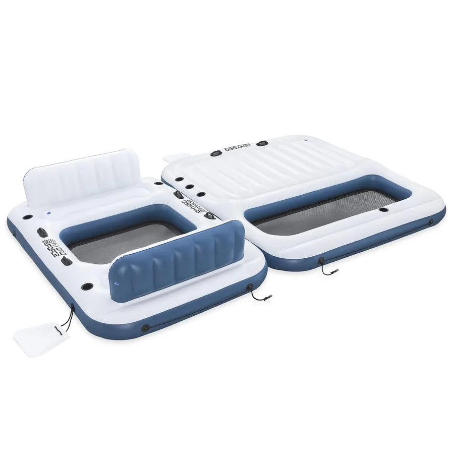 Bestway Île flottante Hydro-Force 2 pcs Blanc et bleu PVC - 14