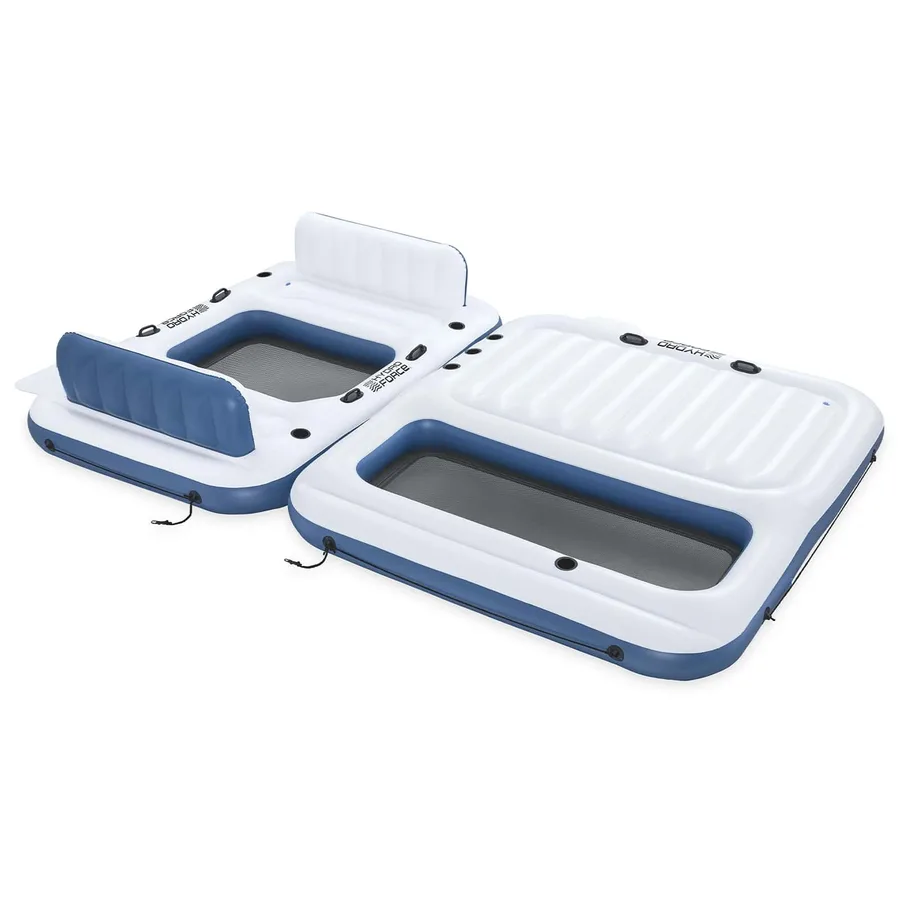 Bestway Île flottante Hydro-Force 2 pcs Blanc et bleu PVC - 2