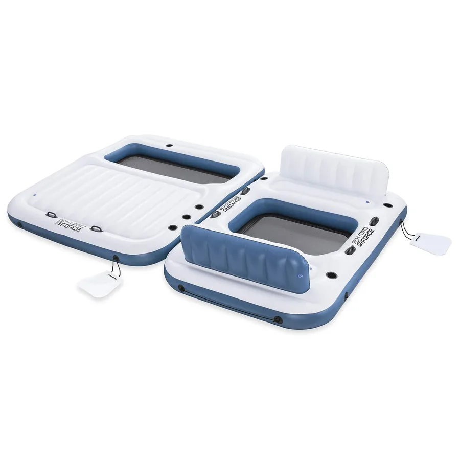 Bestway Île flottante Hydro-Force 2 pcs Blanc et bleu PVC - 7