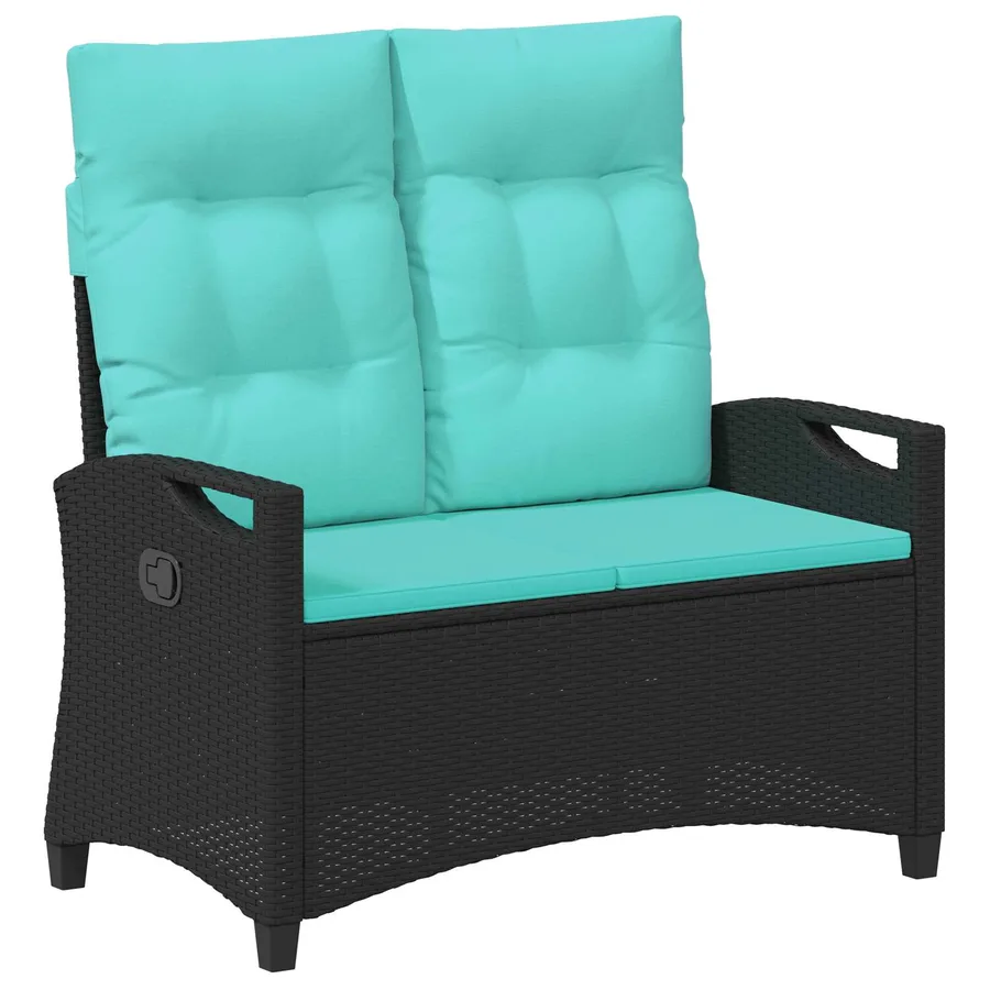 Banc de jardin avec oreiller 105 x 60 x 112 cm acier - 2