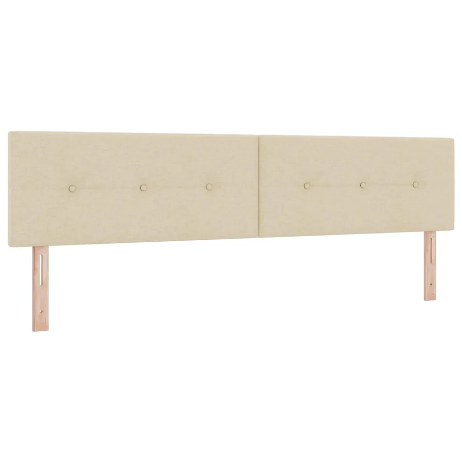 Lit ottoman avec matelas Crème 200 x 200 cm Tissu - 3