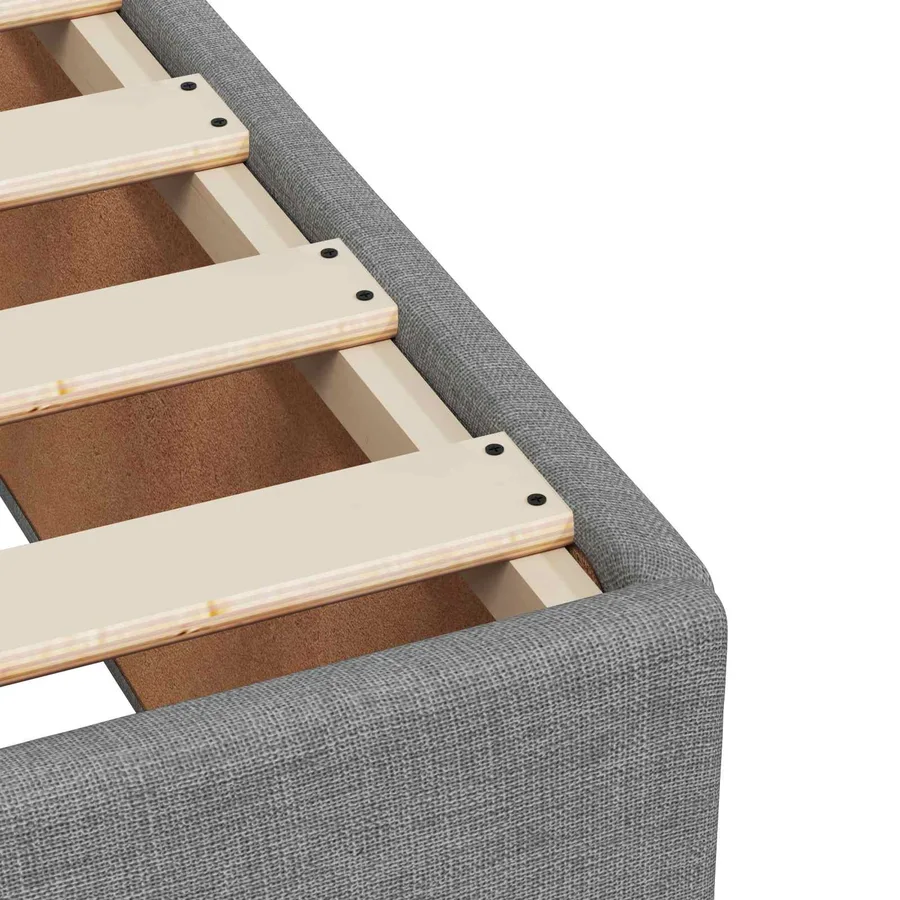 Lit boxspring avec matelas Gris clair 140 x 190 cm Tissu - 9