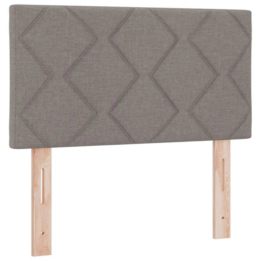 Lit boxspring avec matelas Taupe 90 x 190 cm Tissu - 3