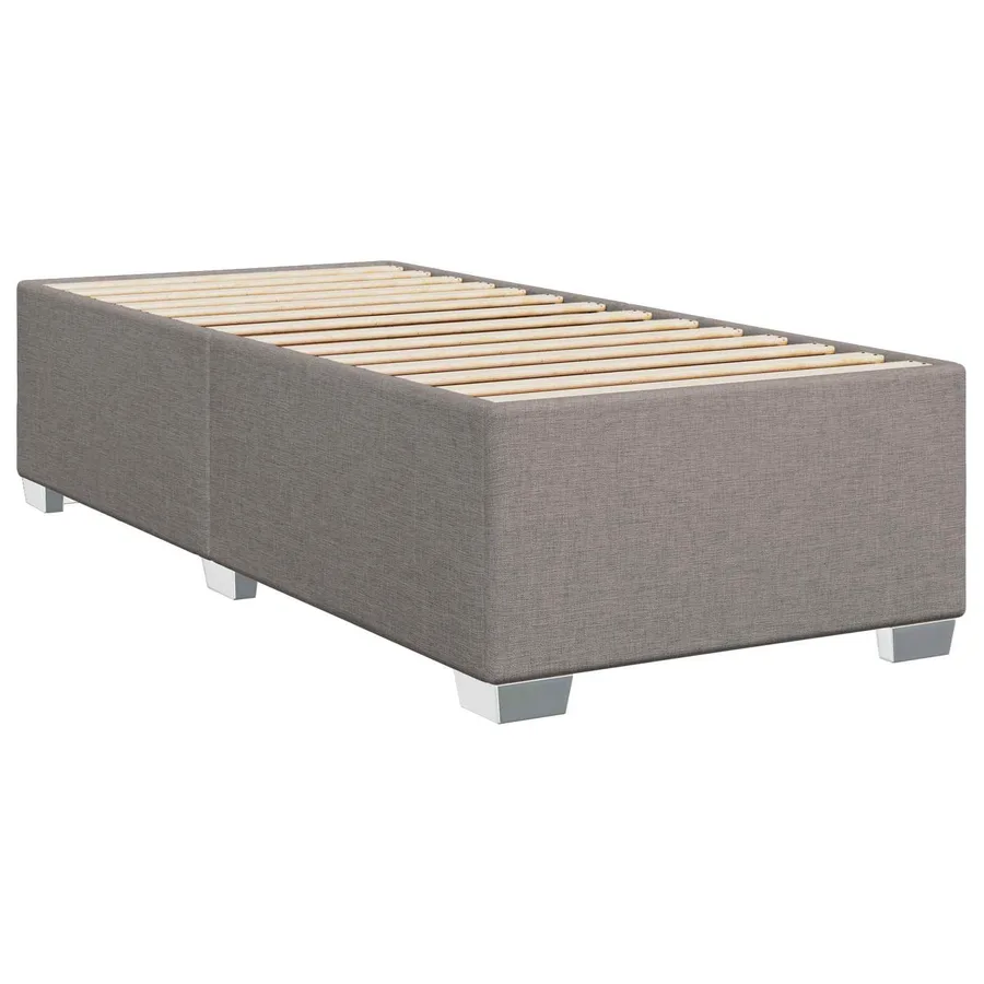 Lit boxspring avec matelas Taupe 90 x 190 cm Tissu - 4