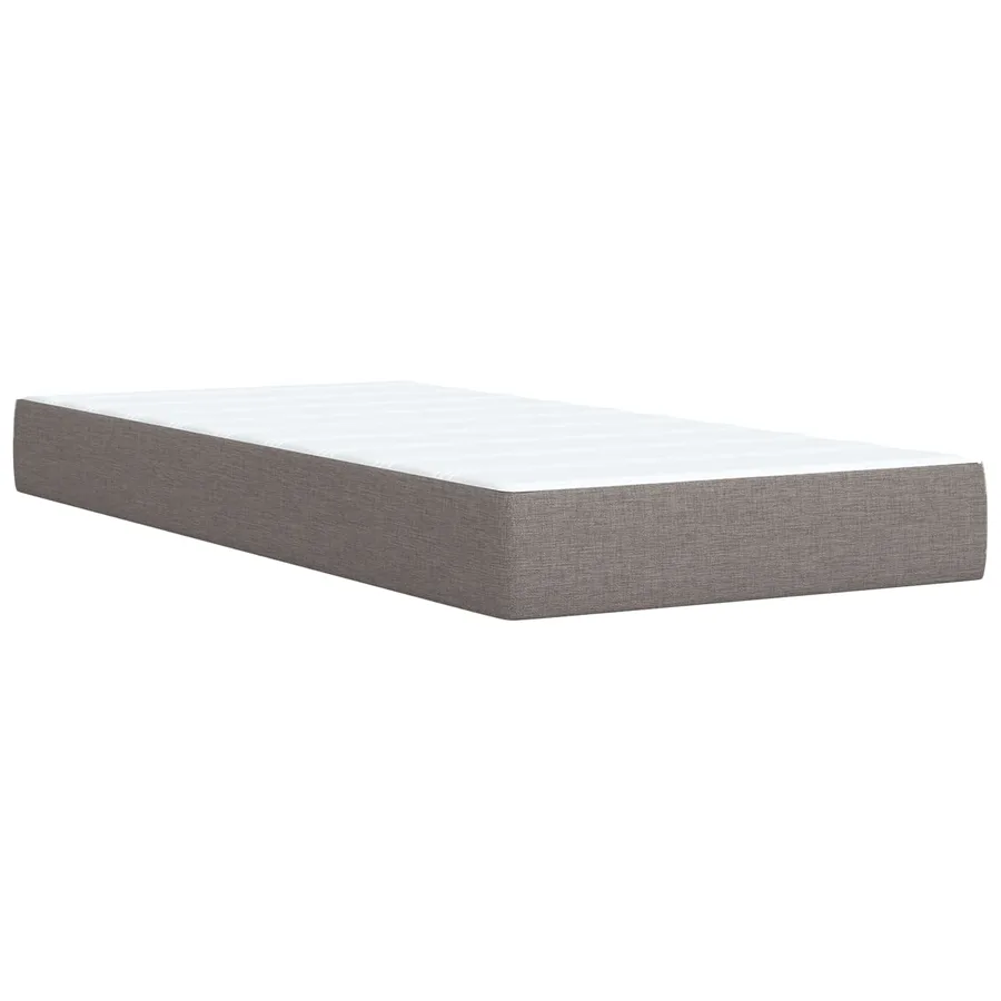 Lit boxspring avec matelas Taupe 90 x 190 cm Tissu - 5