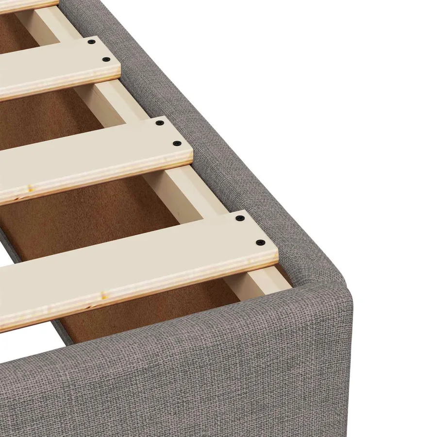 Lit boxspring avec matelas Taupe 90 x 190 cm Tissu - 9