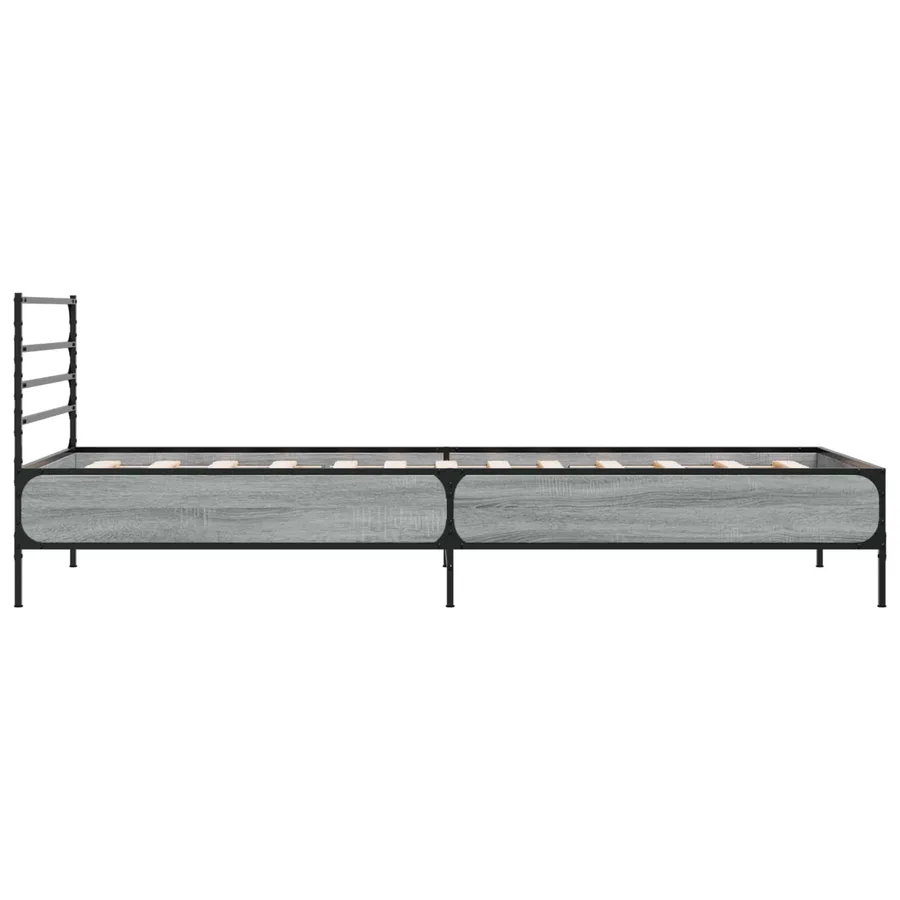 Cadre de lit Sonoma gris 80 x 200 cm Bois d'ingénierie - 5