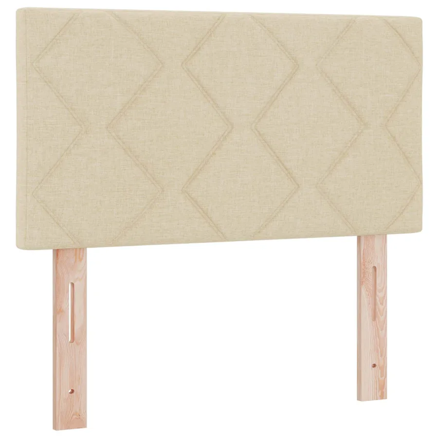 Lit boxspring avec matelas Crème 120 x 200 cm Tissu - 3
