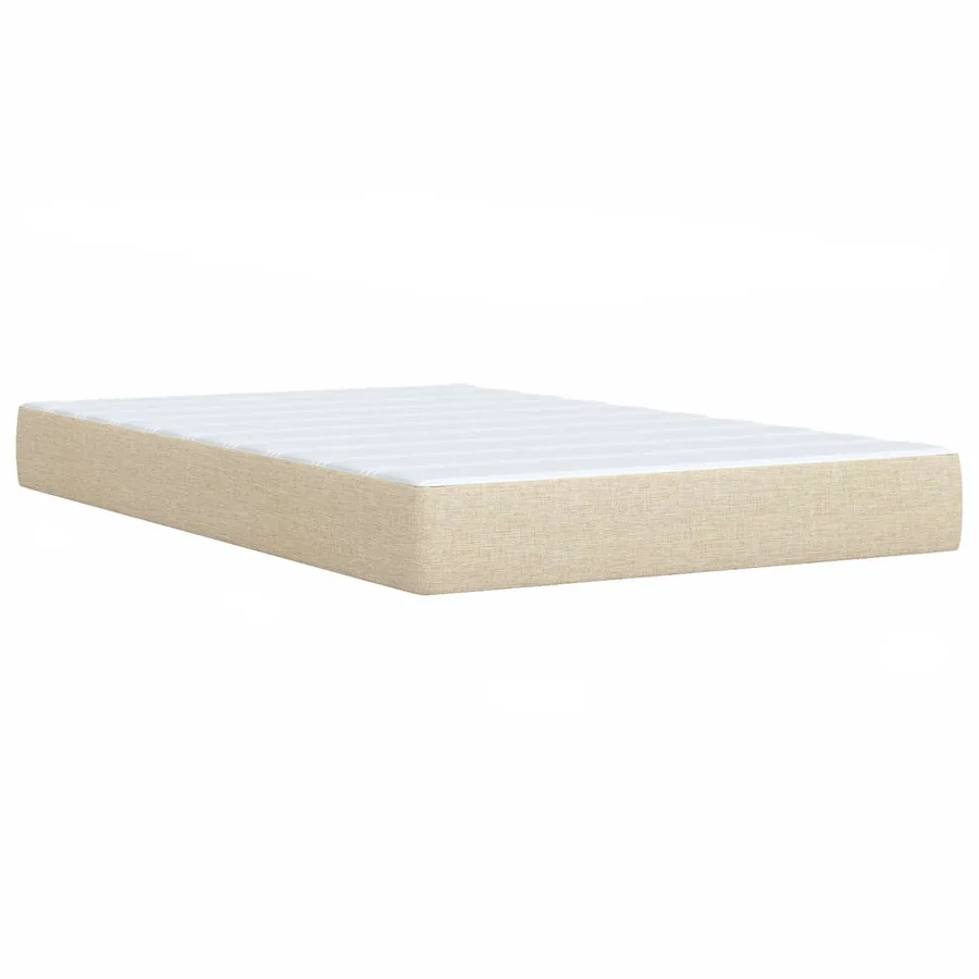 Lit boxspring avec matelas Crème 120 x 200 cm Tissu - 5