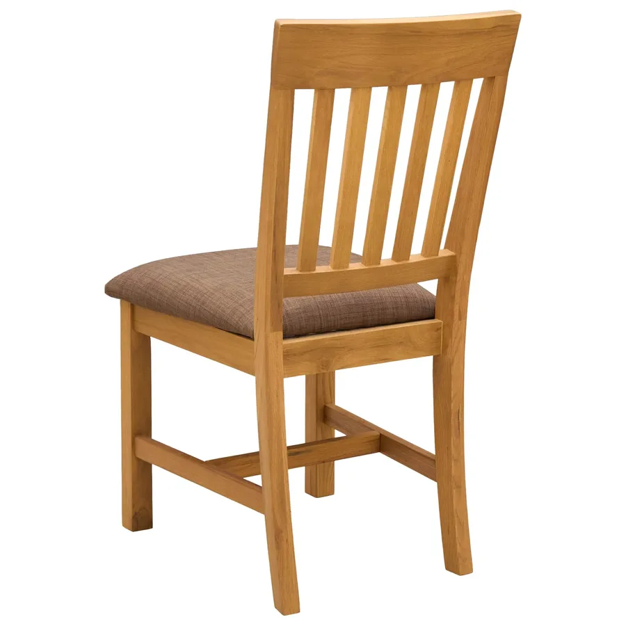 Chaise de salle à manger 2 pcs Bois de chêne massif Gris - 5