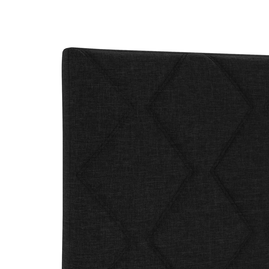 Lit boxspring avec matelas Noir 120 x 200 cm Tissu - 8