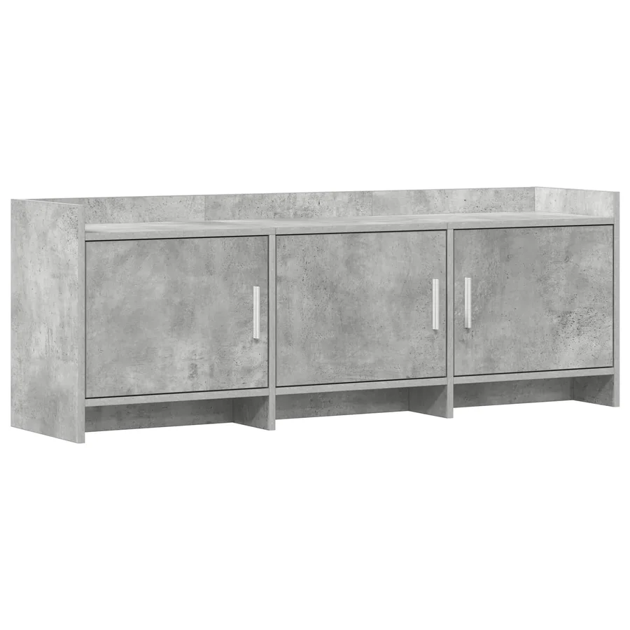 Meuble TV 130 x 33 x 47 cm Gris béton Bois d'ingénierie - 2