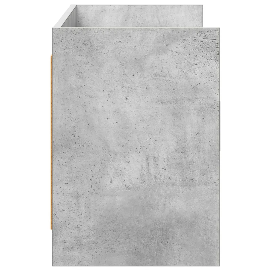 Meuble TV 130 x 33 x 47 cm Gris béton Bois d'ingénierie - 6