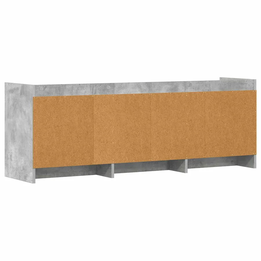 Meuble TV 130 x 33 x 47 cm Gris béton Bois d'ingénierie - 7