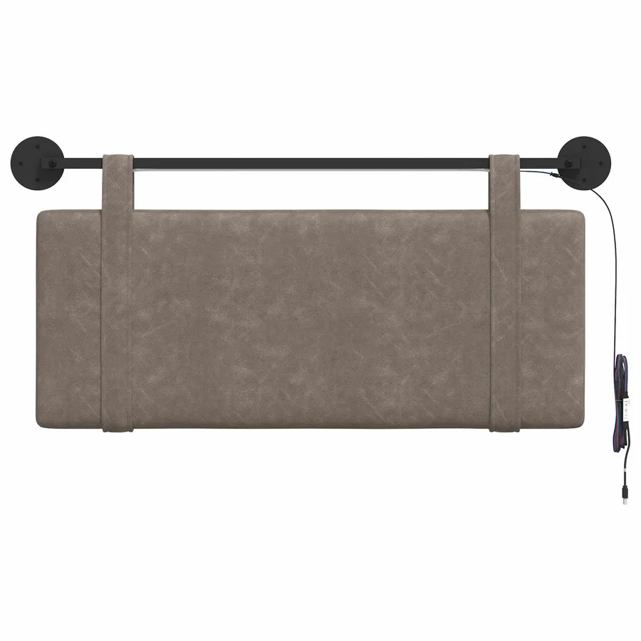 Tête de lit suspendue Avec lumière LED Gris PU antique - 6