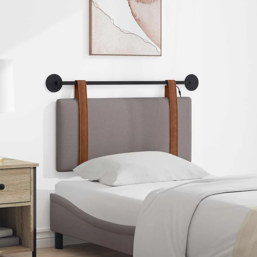 Tête de lit suspendue Avec lumière LED Taupe PU antique