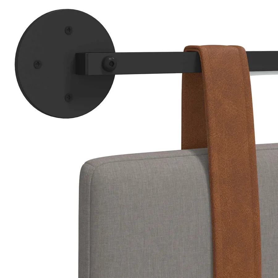 Tête de lit suspendue Avec lumière LED Taupe PU antique - 10