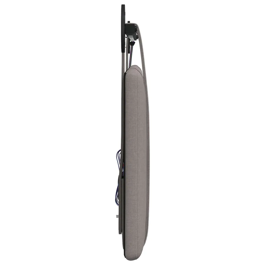 Tête de lit suspendue Avec lumière LED Taupe Tissu - 7