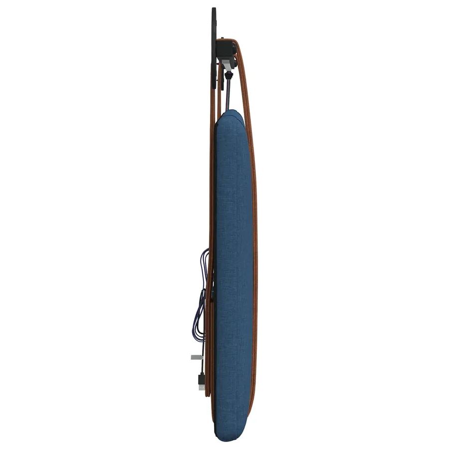 Tête de lit suspendue Avec lumière LED Bleu PU antique - 7
