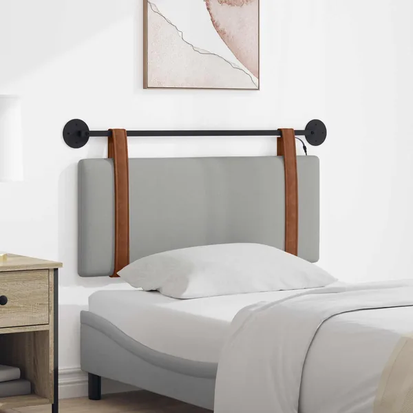 Tête de lit suspendue Gris nuage PU antique