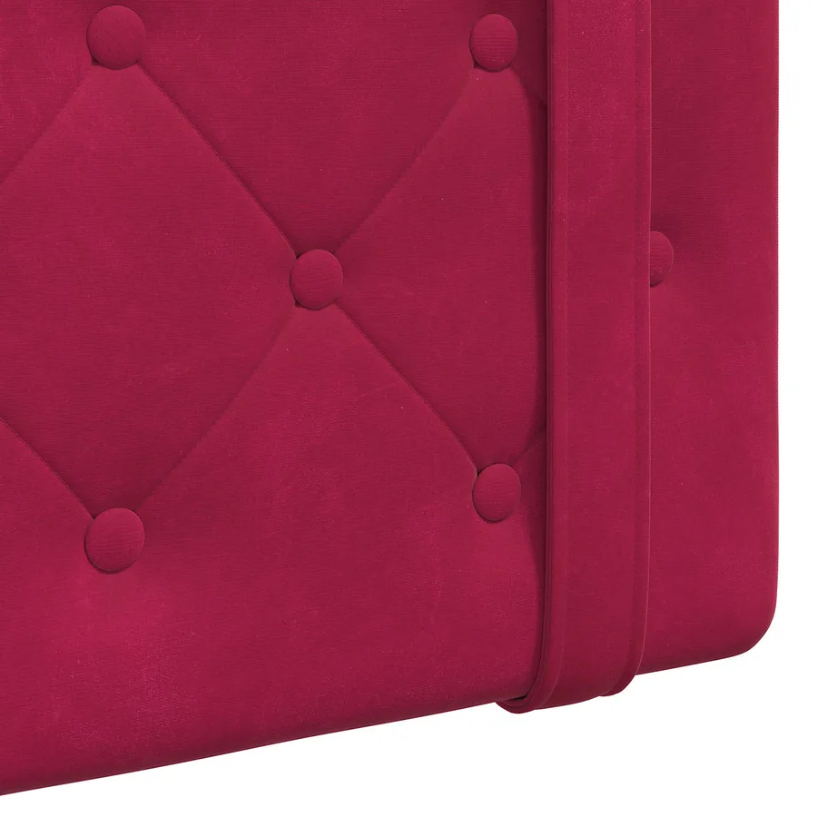 Tête de lit suspendue Avec lumière LED Bordeaux Velours - 9