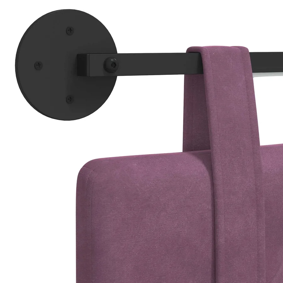 Tête de lit suspendue Avec lumière LED Pourpre Velours - 10