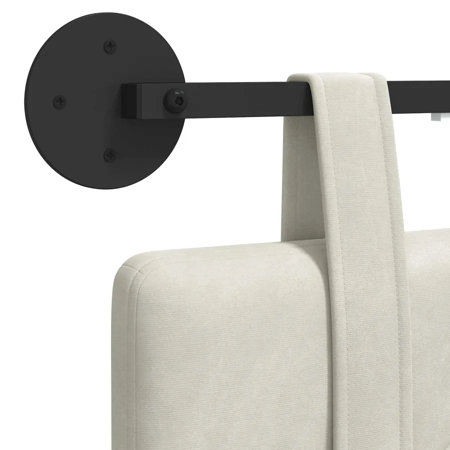 Tête de lit suspendue Avec lumière LED Crème Velours - 10