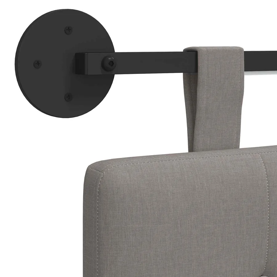 Tête de lit suspendue Avec lumière LED Taupe Tissu - 10
