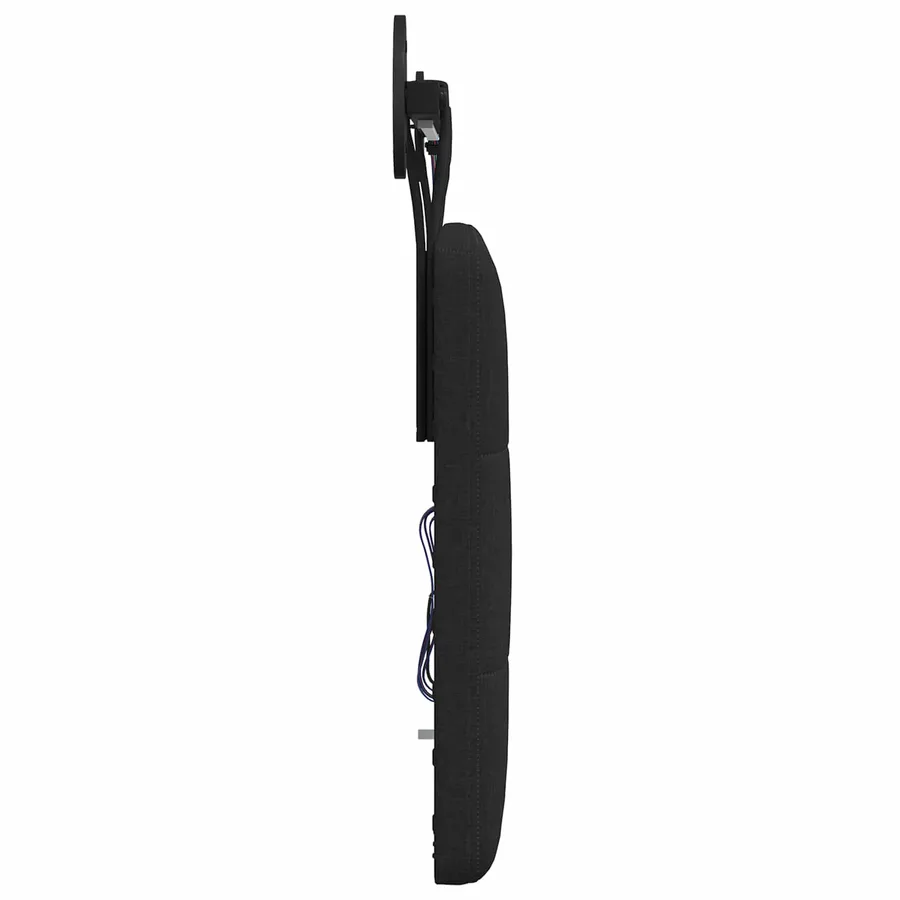 Tête de lit suspendue Avec lumière LED Noir Tissu - 7