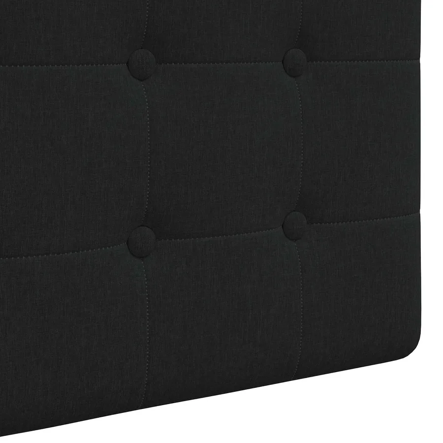 Tête de lit suspendue Avec lumière LED Noir Tissu - 9