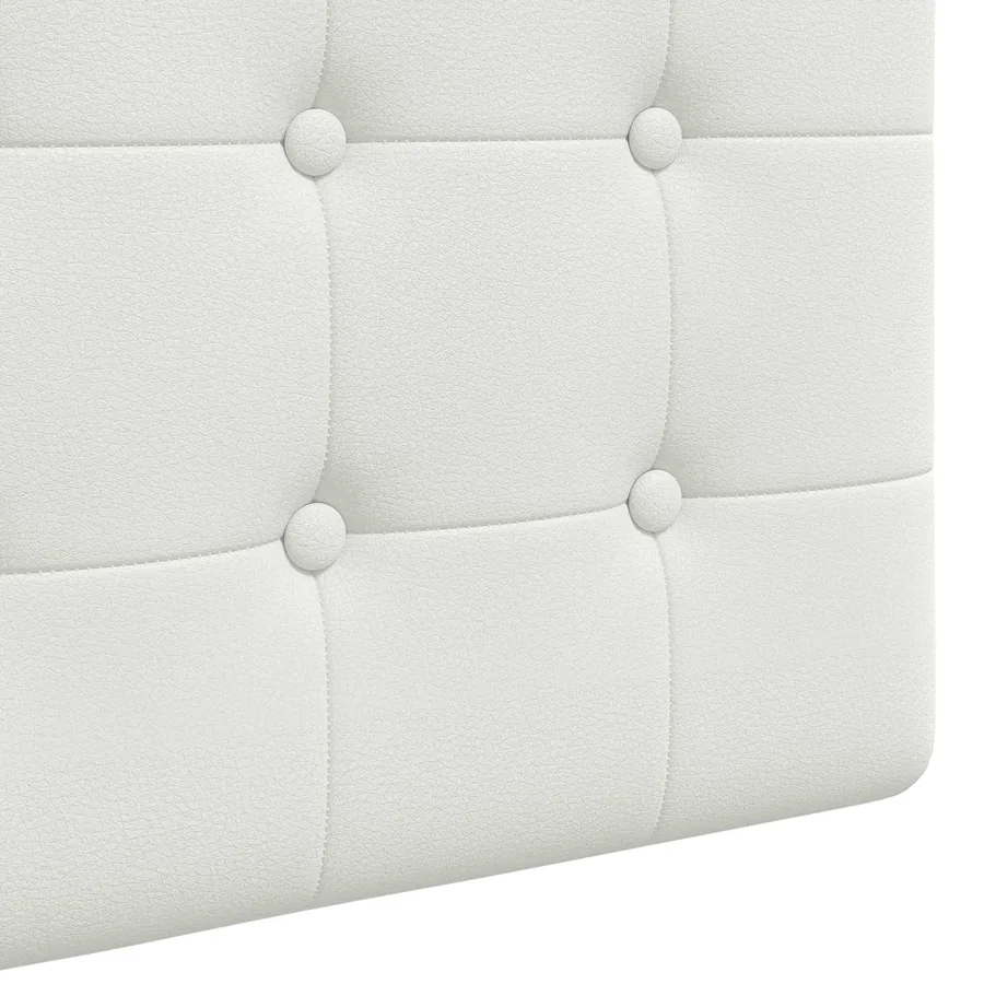 Tête de lit suspendue Avec lumière LED Blanc Simili cuir - 9