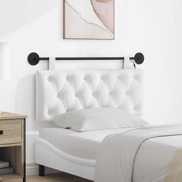 Tête de lit suspendue Avec lumière LED Blanc Tissu